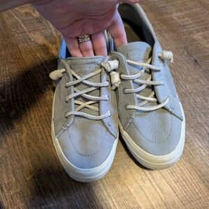 Sperry Light Gray Leather Sneakers